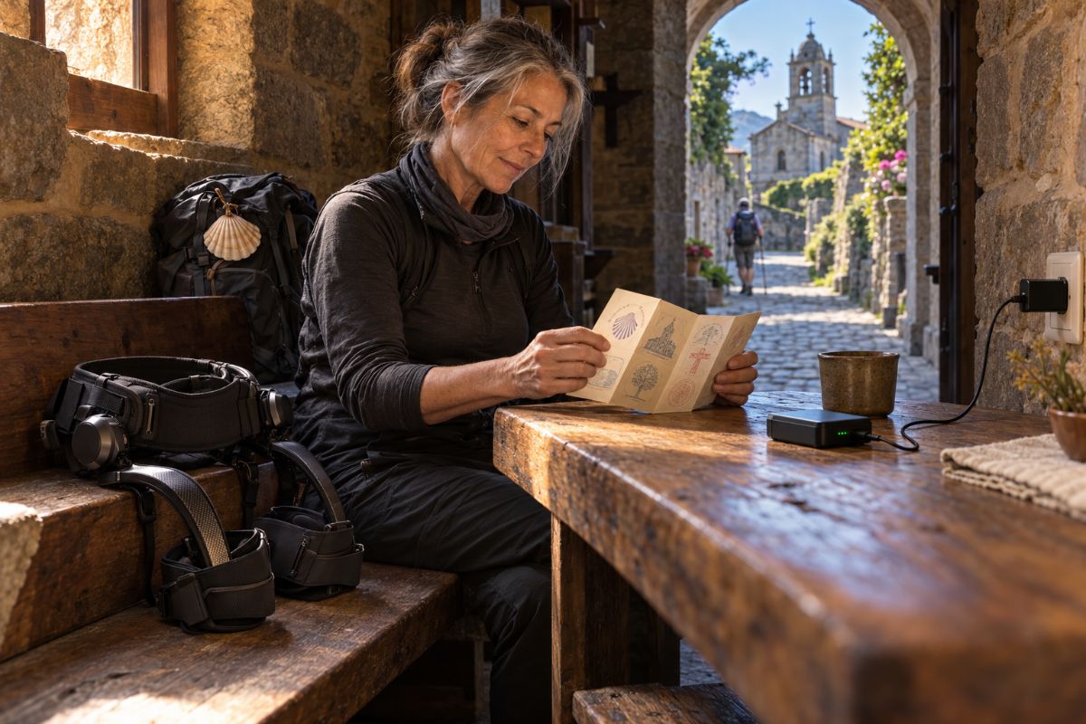 Compostelle avec un exosquelette : étapes, recharge et credencial - EXOSTARS Image