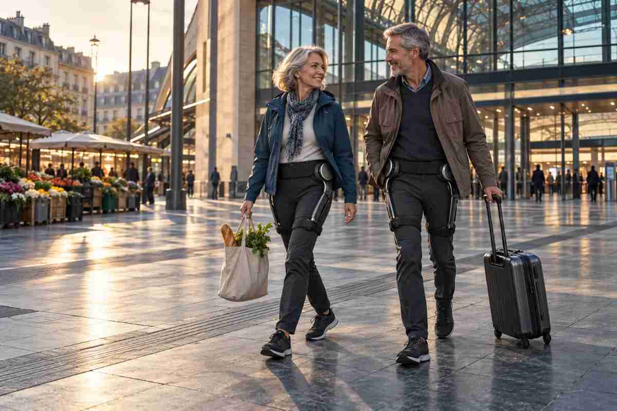 Exosquelette au quotidien : en ville, pour les courses et en voyage - EXOSTARS Image