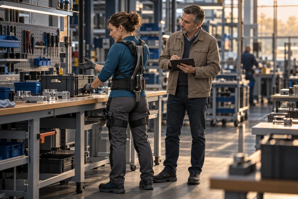 Exosquelette au travail : ce que recommande l'INRS, étape par étape - EXOSTARS Image