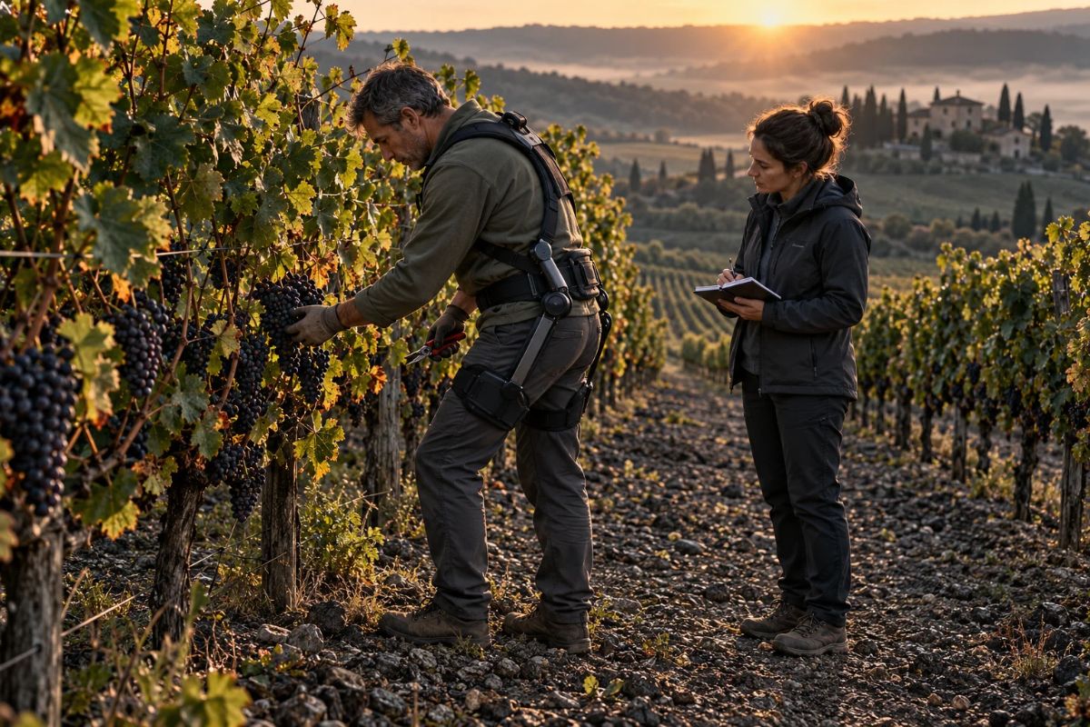 Exosquelette en agriculture et viticulture : ce qu'en dit la MSA - EXOSTARS Image