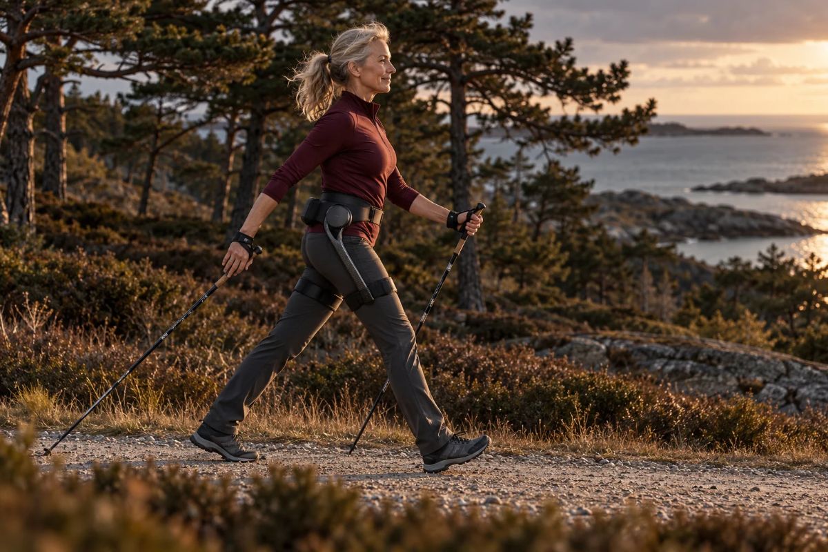 Marche nordique avec un exosquelette : gestuelle, compatibilité, essai - EXOSTARS Image