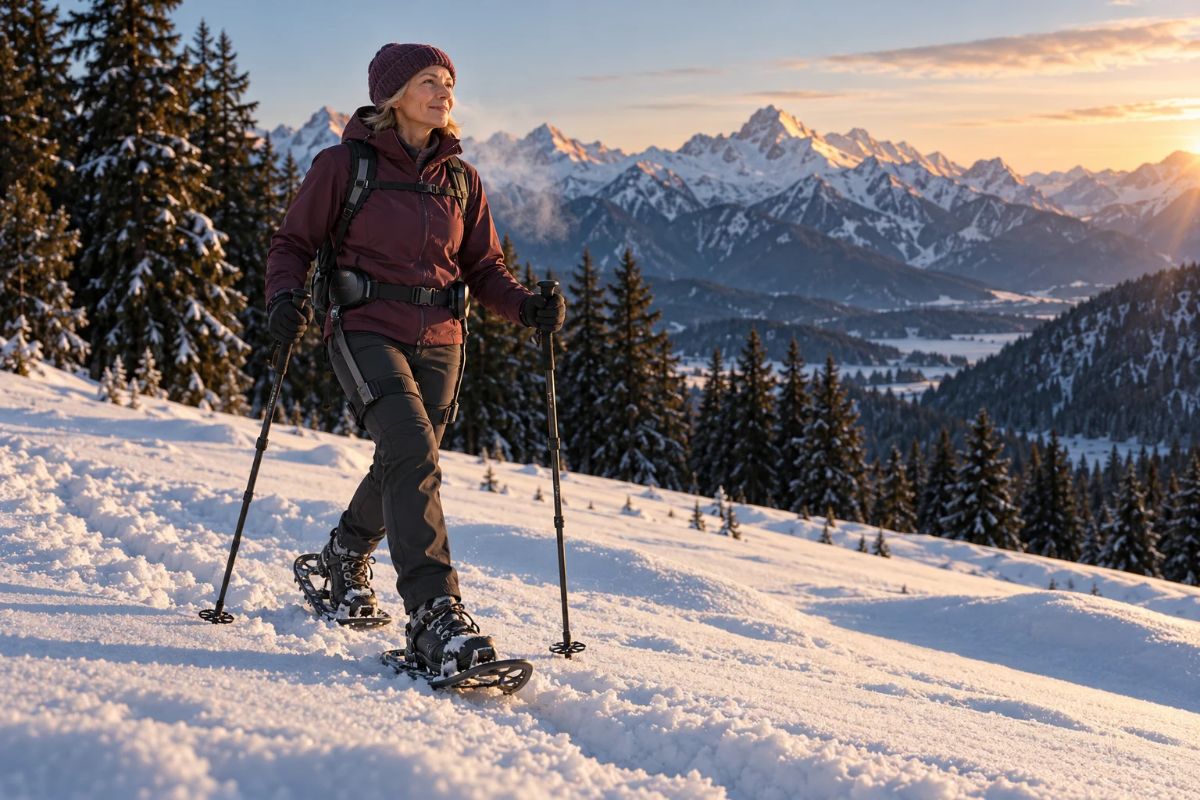 Raquettes à neige avec un exosquelette : modèles, mode Neige, sécurité - EXOSTARS Image