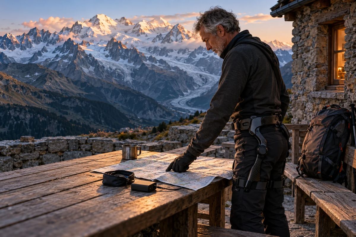 Tour du Mont-Blanc avec un exosquelette : étapes, batterie, refuges - EXOSTARS Image