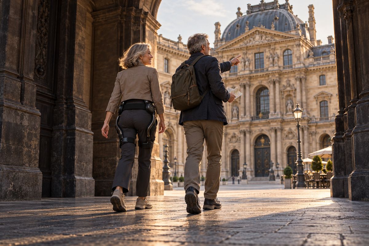 Visiter une ville à pied avec un exosquelette : la journée idéale - EXOSTARS Image